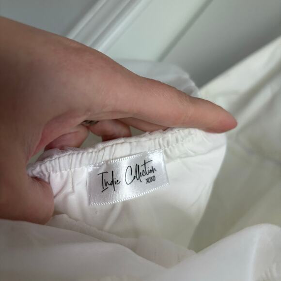 Indie Collection Born To Party Tiered Tulle Mini Dress Sz S/M White Bridal Fun - Picture 7 of 11